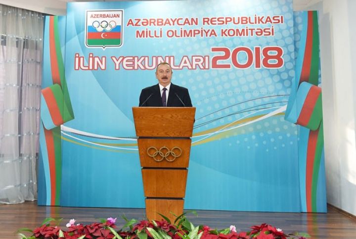 İlham Əliyev Milli Olimpiya Komitəsinin mərasimdə - YENİLƏNİB