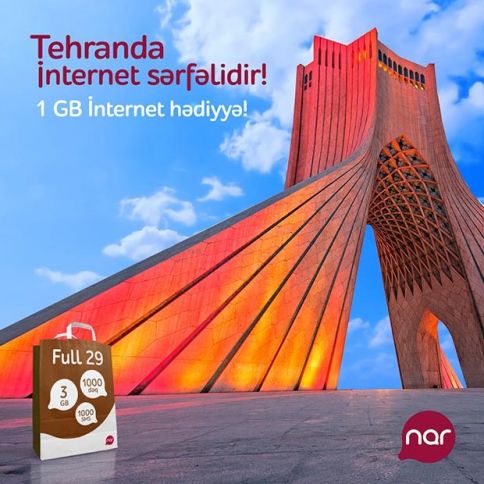 Türkiyə və ya İranda rominqdə olan “Nar” istifadəçiləri internet bonusu qazanacaqlar
