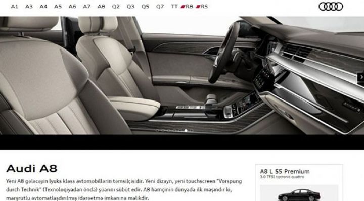 Azərbaycanda Audi-nin satışında yenilik - ASANLAŞDI