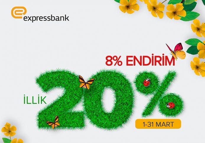 Expressbank-dan nağd pul kreditlərinə 8% endirim!