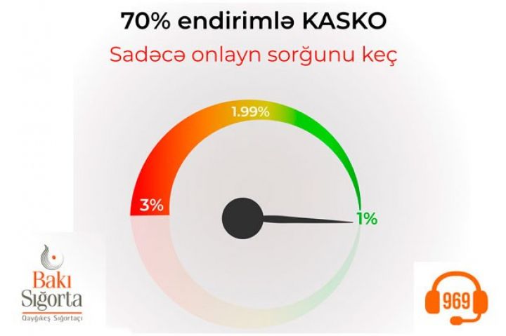 "ONLAR" üçün full KASKO sığorta cəmi 1%-ə