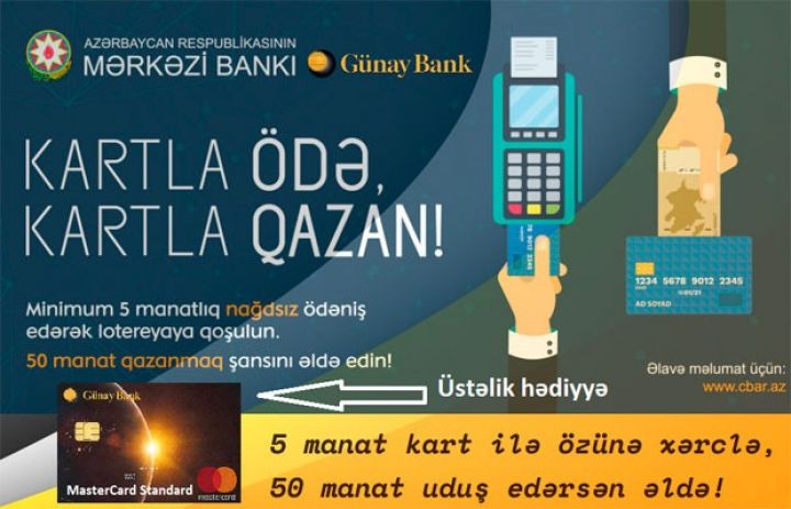 Günay Bank  ödəniş kartı istifadəçilərinin nəzərinə!