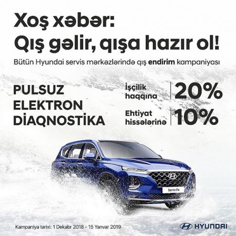 “Hyundai”dan qış endirim kampaniyası!