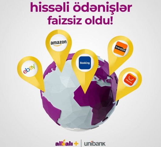 ALBALI PLUS kartı ilə dünyada faizsiz taksitlə alış-veriş edin!