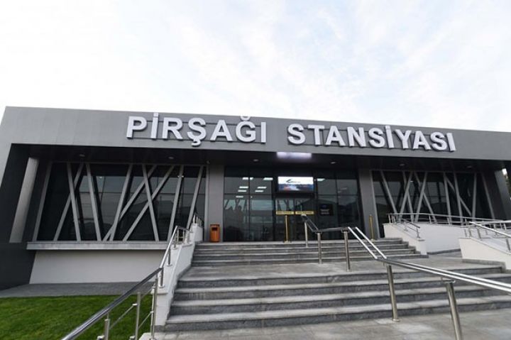 Prezident Pirşağı stansiyasının açılış lentini kəsdi - FOTOLAR + YENİLƏNİB