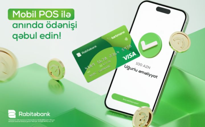 Rabitəbankın “Mobil POS” xidməti ilə POS terminal cibinizdə!