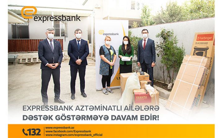 Expressbank aztəminatlı ailələrə dəstək göstərməyə davam edir!