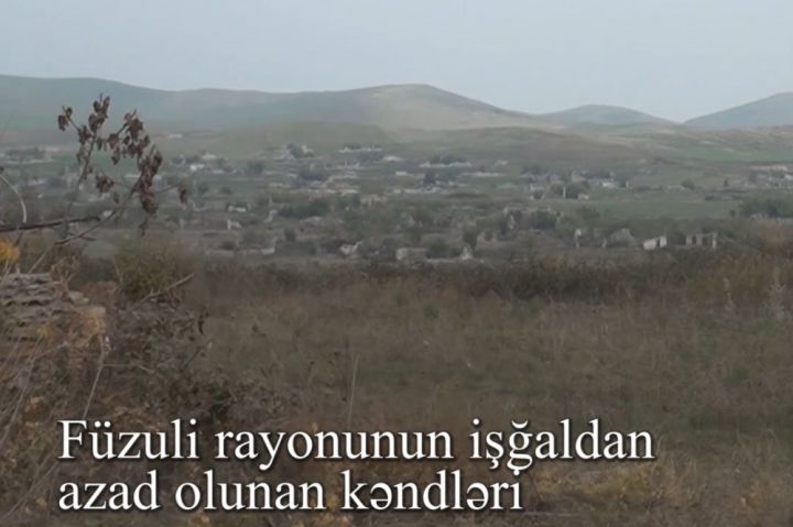 Füzulinin işğaldan azad olunan kəndlərinin videogörüntüləri - VİDEO