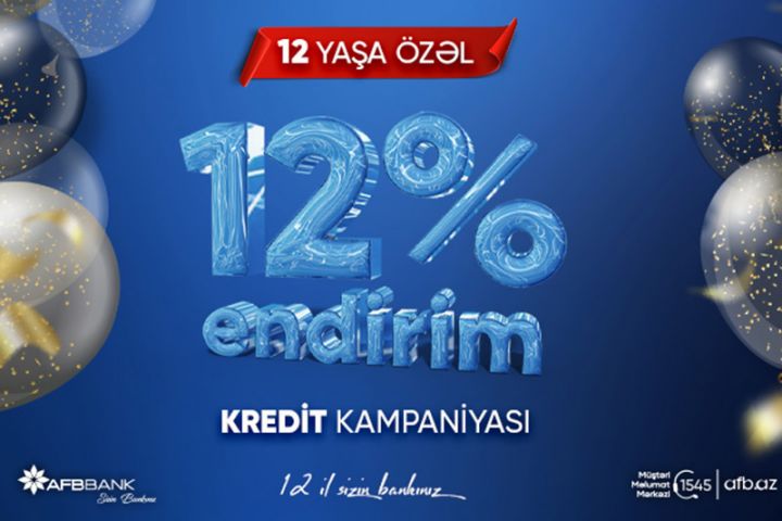 AFB Bank-dan kreditə 12% endirim kampaniyası