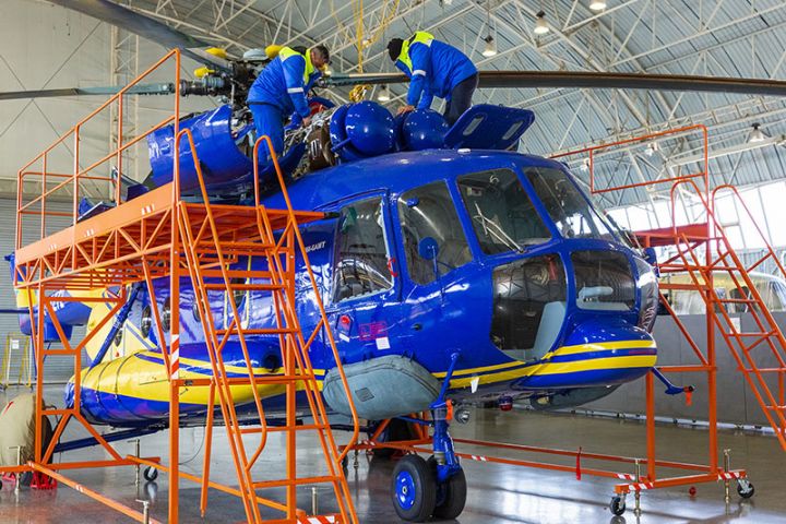 Azərbaycanda Rusiya istehsalı olan daha bir helikopter əsaslı təmir edilib