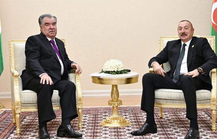 İlham Əliyevin Tacikistan Prezidentilə görüşü olub