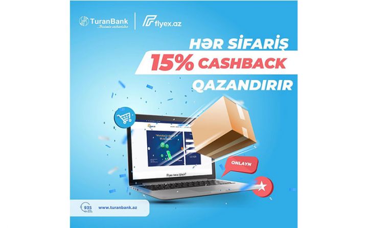 Karqo ödənişlərinizə TuranBankdan 15% cashback!