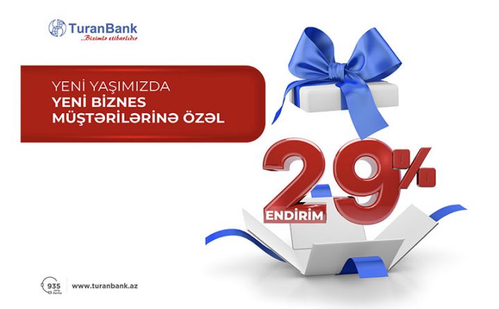 TuranBankdan yeni KOS müştərilərinə 29% endirim!
