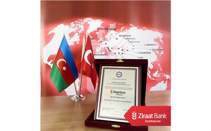 Ziraat Bank Azərbaycan “FINTEX 2022” sammitində təşəkkürnamə ilə təltif edildi!