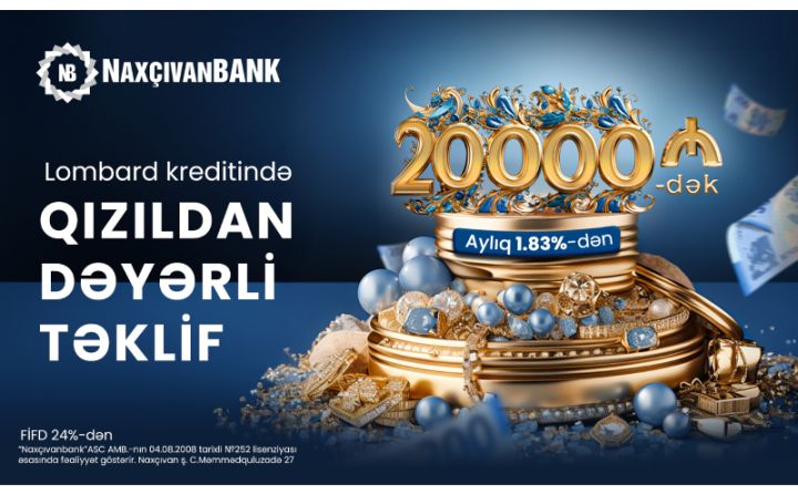 Naxçıvanbankdan yeni Lombard krediti kampaniyası
