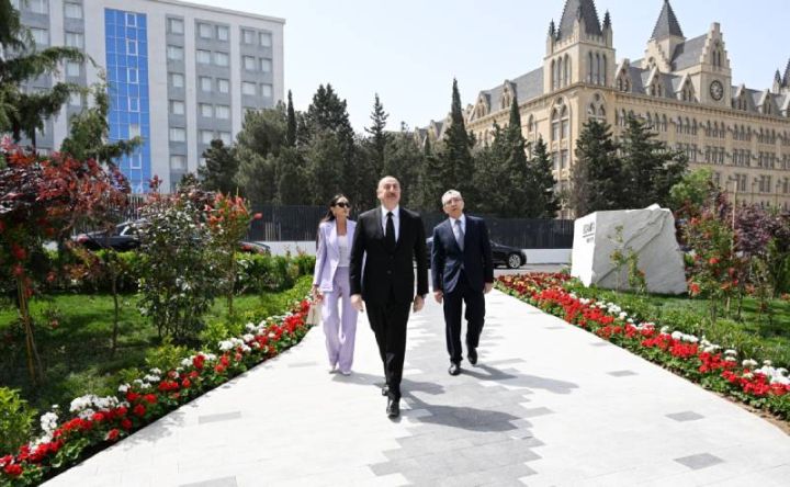 Prezident və birinci xanım Botanika İnstitutunun yeni binasının açılışında iştirak edib