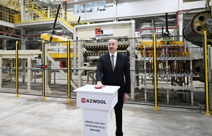 Prezident 43 milyon manatlıq mineral daş yunu zavodunu işə saldı