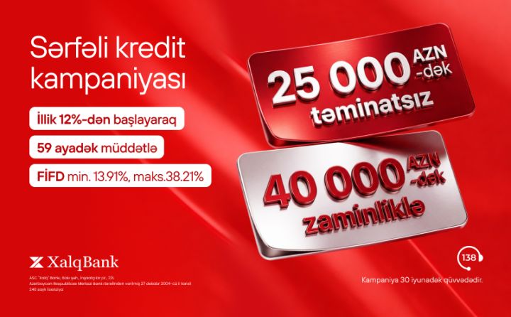 Sərfəli şərtlərlə istehlak krediti