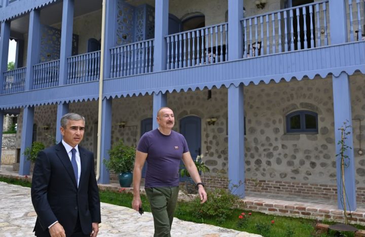 Prezident İlham Əliyev Şuşada “Yasəmən” hotelinin yeni korpusları ilə tanış olu