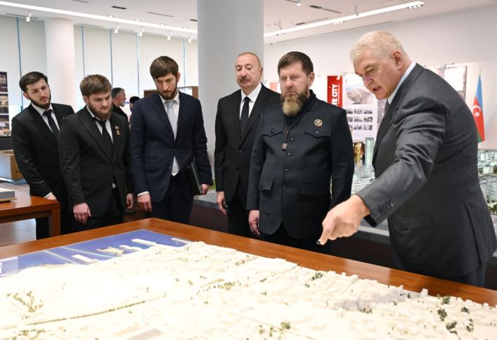 İlham Əliyev və Ramazan  Kadırov “Bakı Ağ Şəhər”də olublar