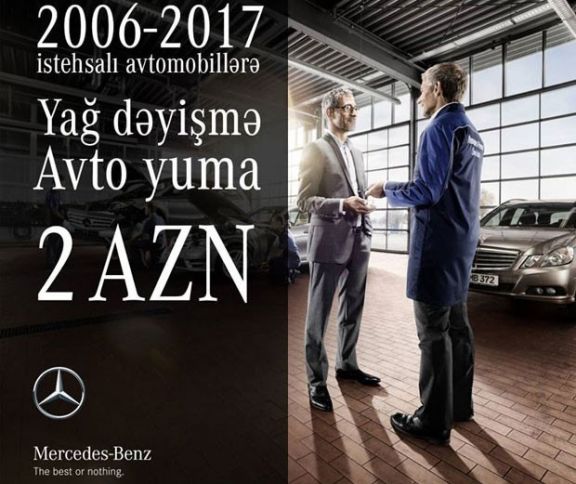 Mercedes-Benz sahiblərinə rəsmi dilerdən xüsusi təklif!