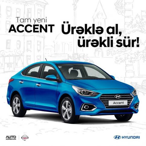 Tam yeni Hyundai Accent artıq Azərbaycanda!