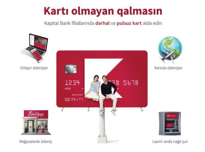 Kapital Bank pulsuz kartlar təklif edir