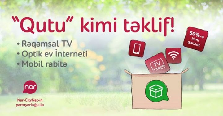 Rəqəmsal TV, fiber-optik internet və mobil xidmətlər bir paketdə
