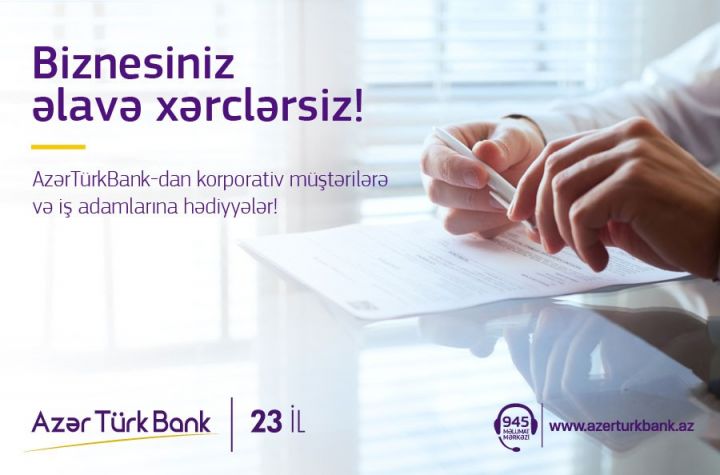 "Azər Türk Bank" maaş kartlarını pulsuz verir - SON 1 HƏFTƏ