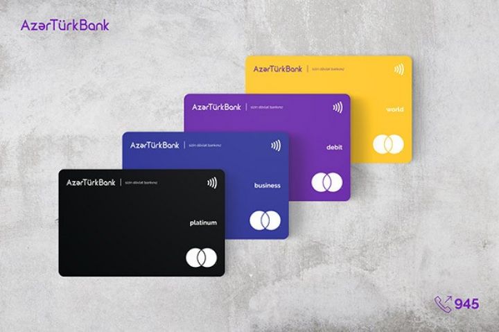 "Azər Türk Bank"dan yeni dizaynlı plastik kartlar və pulsuz xidmət