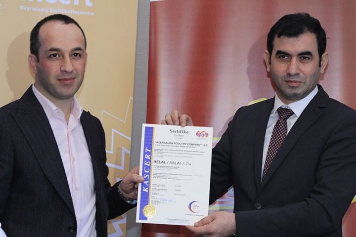 “Mərcan” məhsullarına yenilənmiş “Halallıq” və “İSO 22000” sertifikatları təqdim olundu
