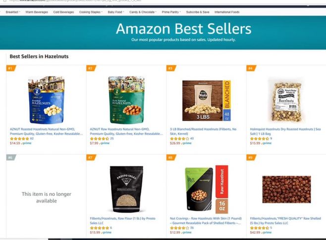 Azərbaycan fındığı “Amazon”da "Best sellers" oldu