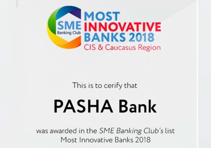 PAŞA Bank “Ən innovativ banklar" siyahısına daxil edilib