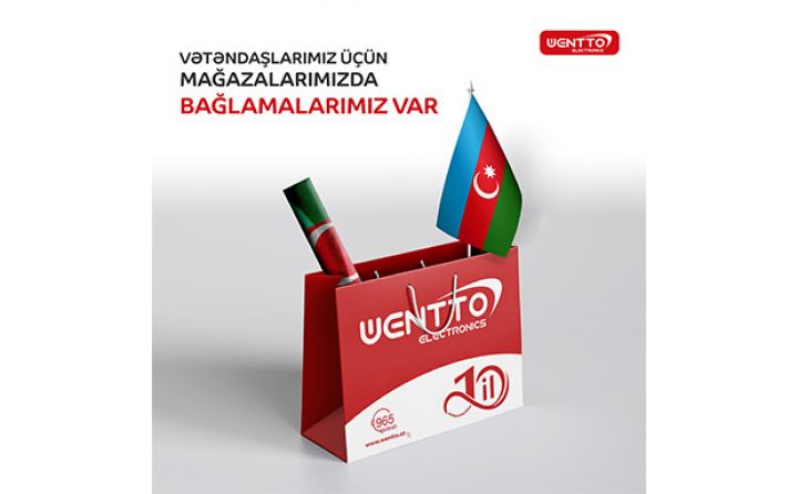 “Wentto Electronics”dən müştərilərinə möhtəşəm hədiyyə - Azərbaycan bayrağı
