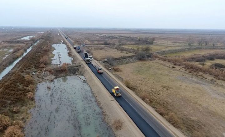 Azərbaycanın mərkəzində 42 km-lik yol yenidən qurulur
