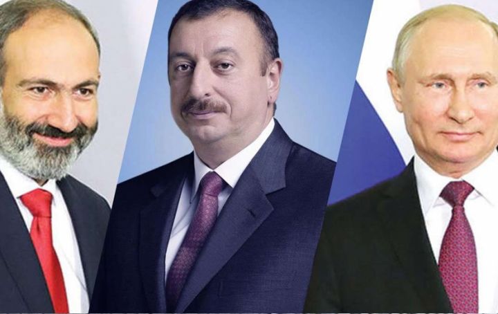 Əliyev, Putin və Paşinyan görüşür - TARİX