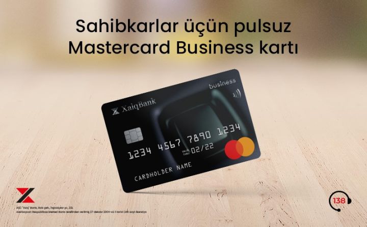 Xalq Bankdan sahibkarlara Mastercard Business kartı hədiyyə!