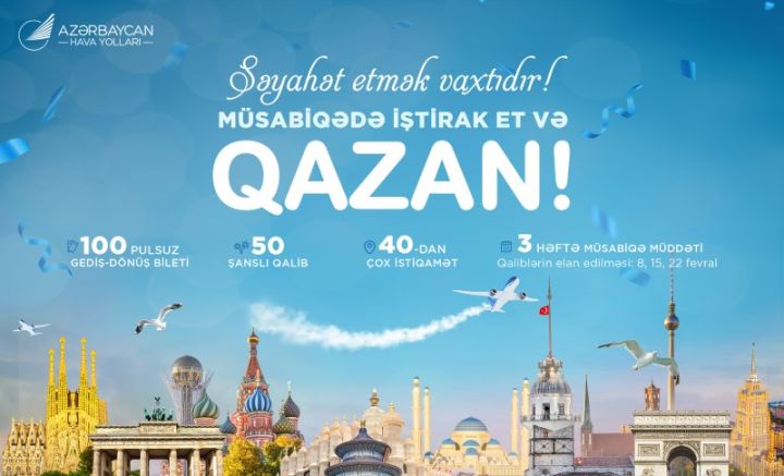 AZAL 100 ödənişsiz aviabilet təqdim edir - Pulsuz səyahət imkanı