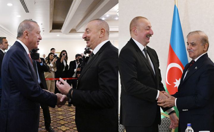 Azərbaycan Prezidenti, Türkiyə Prezidenti və Pakistanın Baş naziri arasında üçtərəfli görüş başlayıb