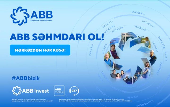 ABB yeni səhmlərini vətəndaşlara satmaqla xalis 86,5 milyon manat cəlb etməyi planlaşdırır