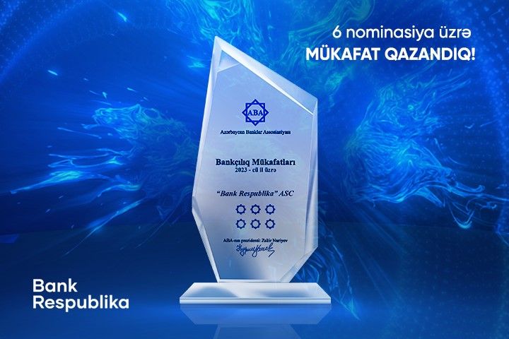 Bank Respublika 6 nominasiya üzrə mükafat qazandı