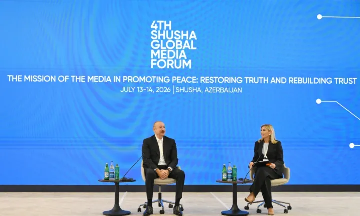 Prezident İlham Əliyev IV Şuşa Qlobal Media Forumunun açılışında iştirak edir