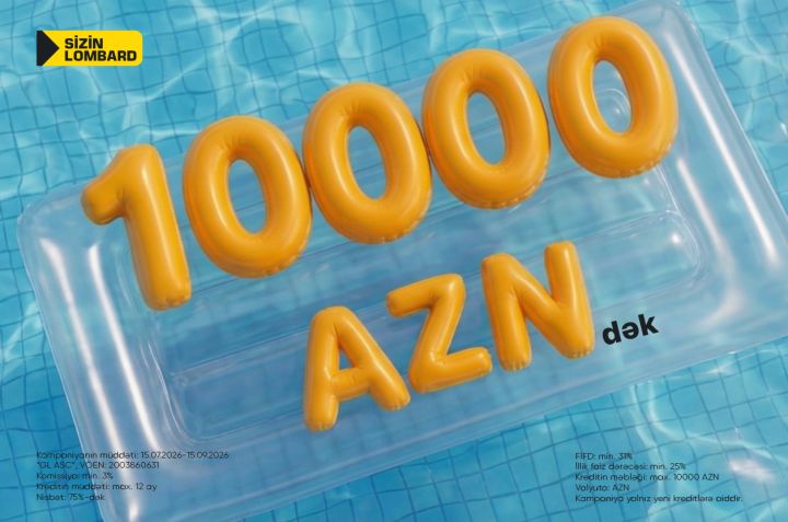 Qızıl girovunun bazar dəyərinin 75%-dək nisbəti ilə Lombard krediti