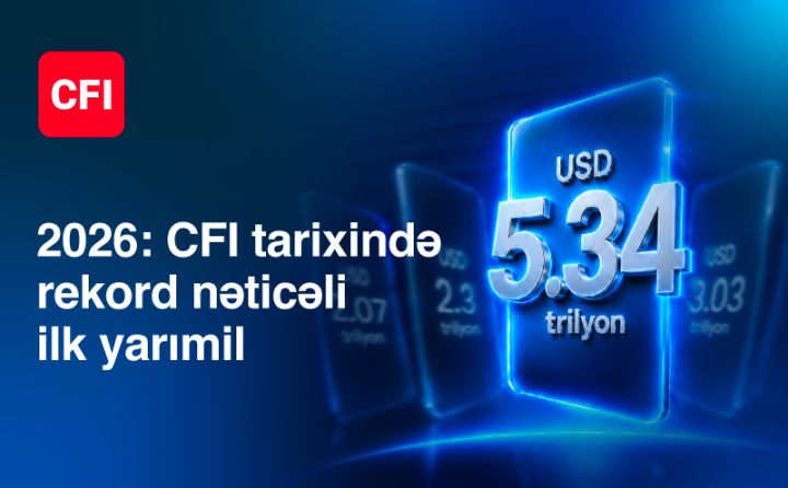 CFI-dan rekord nəticələr: II rübdə 3.03 trilyon və ilin ilk yarısında 5.34 trilyon dollarlıq ticarət həcmi