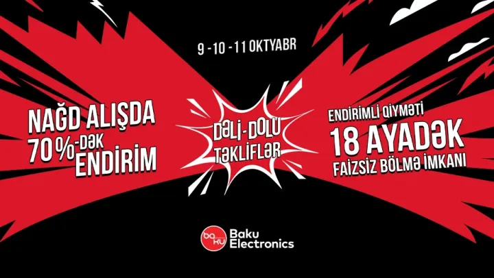 3 günlük böyük endirim başladı - Yeni qiymətlər ®