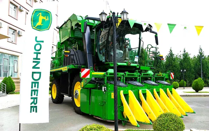 Pambıqçılıqda yeni dövr: John Deere-in güclü kombaynı Azərbaycanda - FOTOLAR